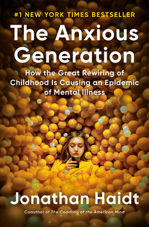 The Anxious Generation book cover by jonathan Haidt